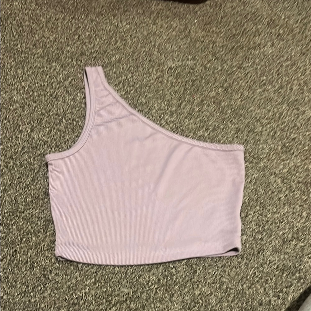 One-Shoulder Lavender Top